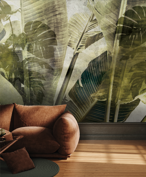 Fototapeta do salonu, tapeta liście palmy, monstera, rośliny